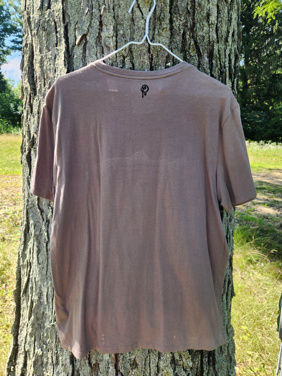 hand printed rainbow trout shirt - upcycled thrifted tee - large