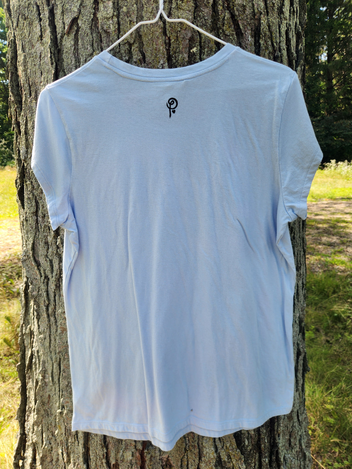 hand printed frog pocket shirt - upcycled thrifted tee - large