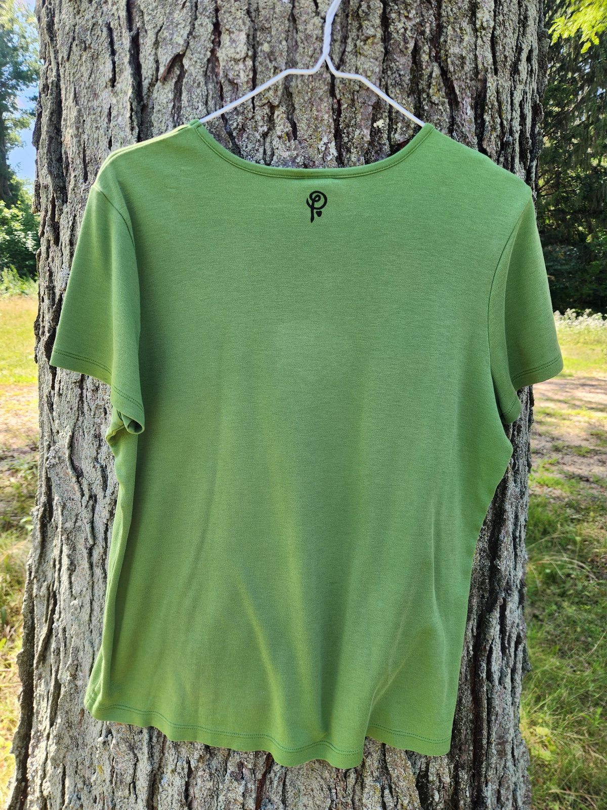 hand printed toad shirt - upcycled thrifted tee - large
