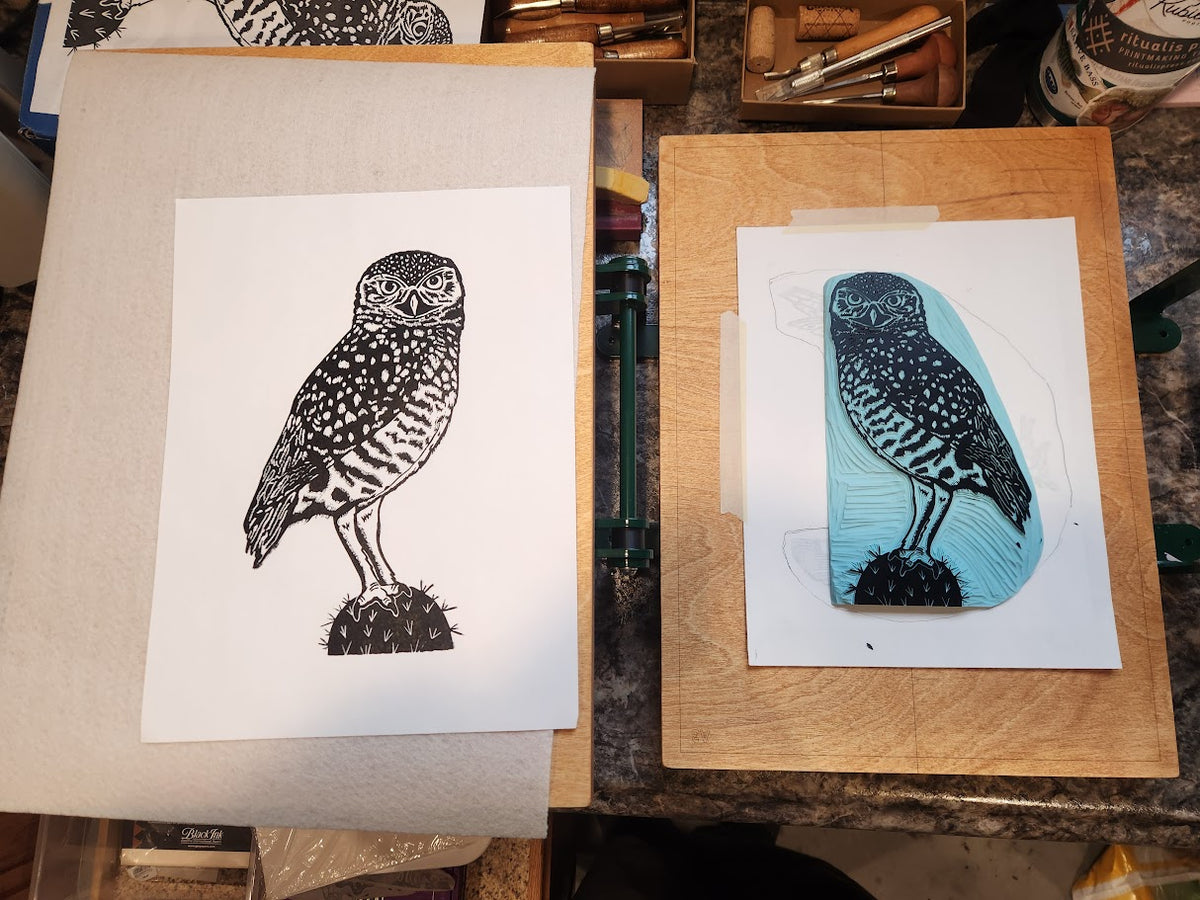 western burrowing owl print