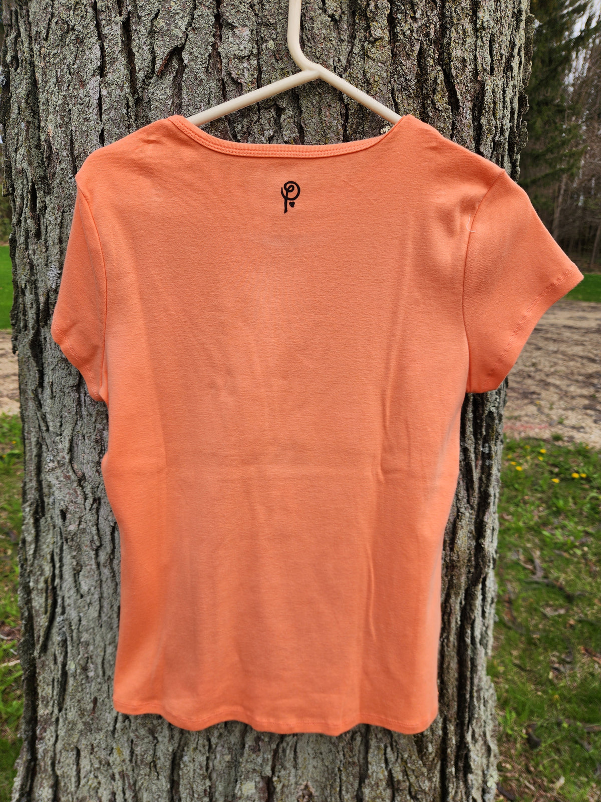 hand printed burrowing owl shirt - upcycled thrifted tee - large