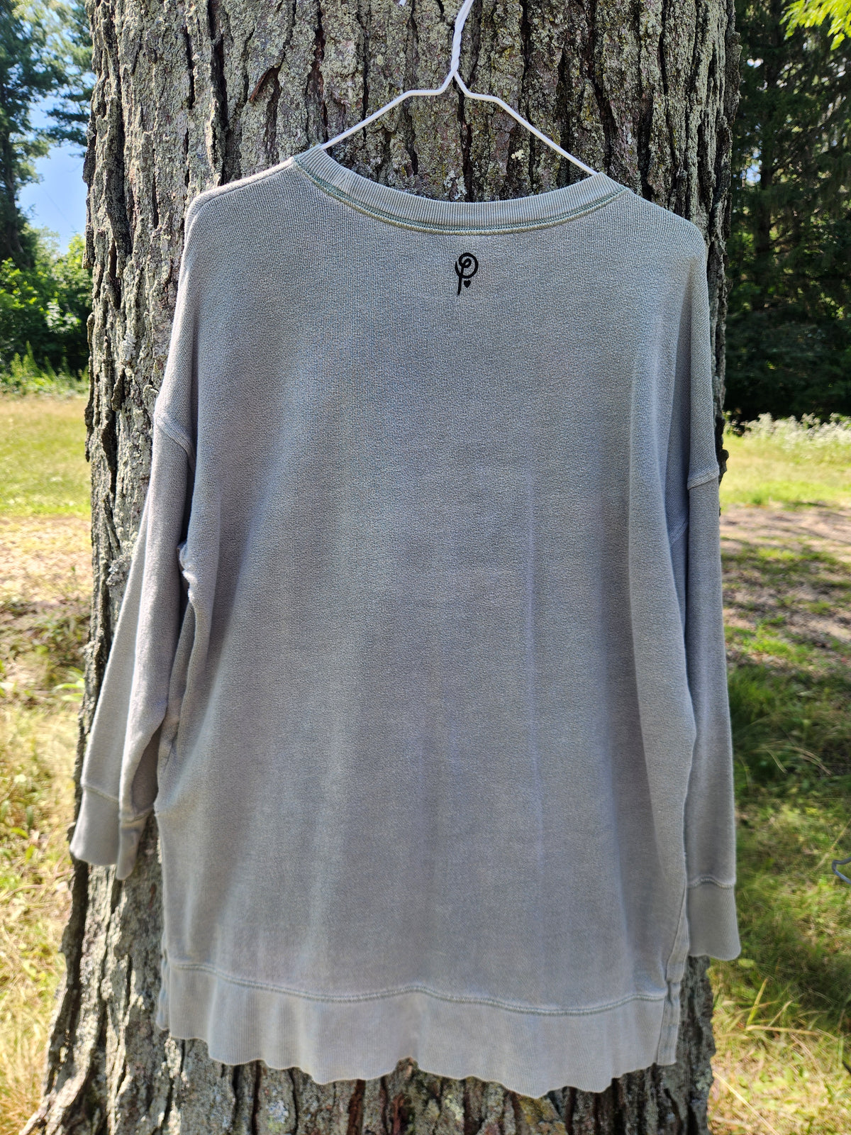 hand printed oystercatcher shirt - upcycled thrifted tee - medium