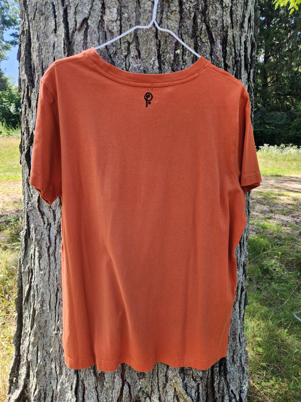 hand printed orange slice pocket shirt - upcycled thrifted tee - xxlarge