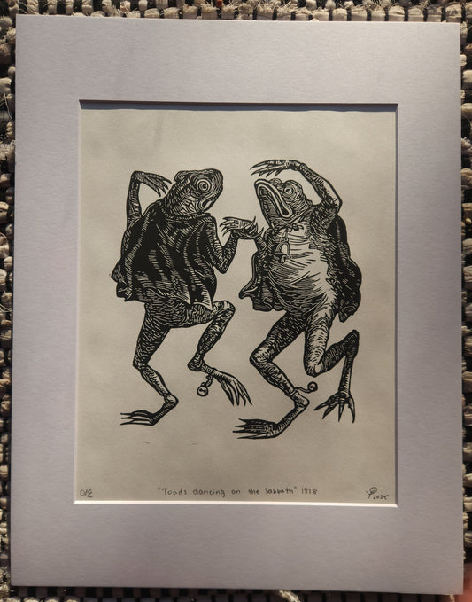 toads dancing on the sabbath print